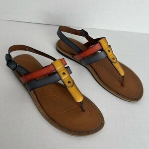 Clarks Billie Swing | Women’s Multicolor Leather Strappy Sandals | Size 9